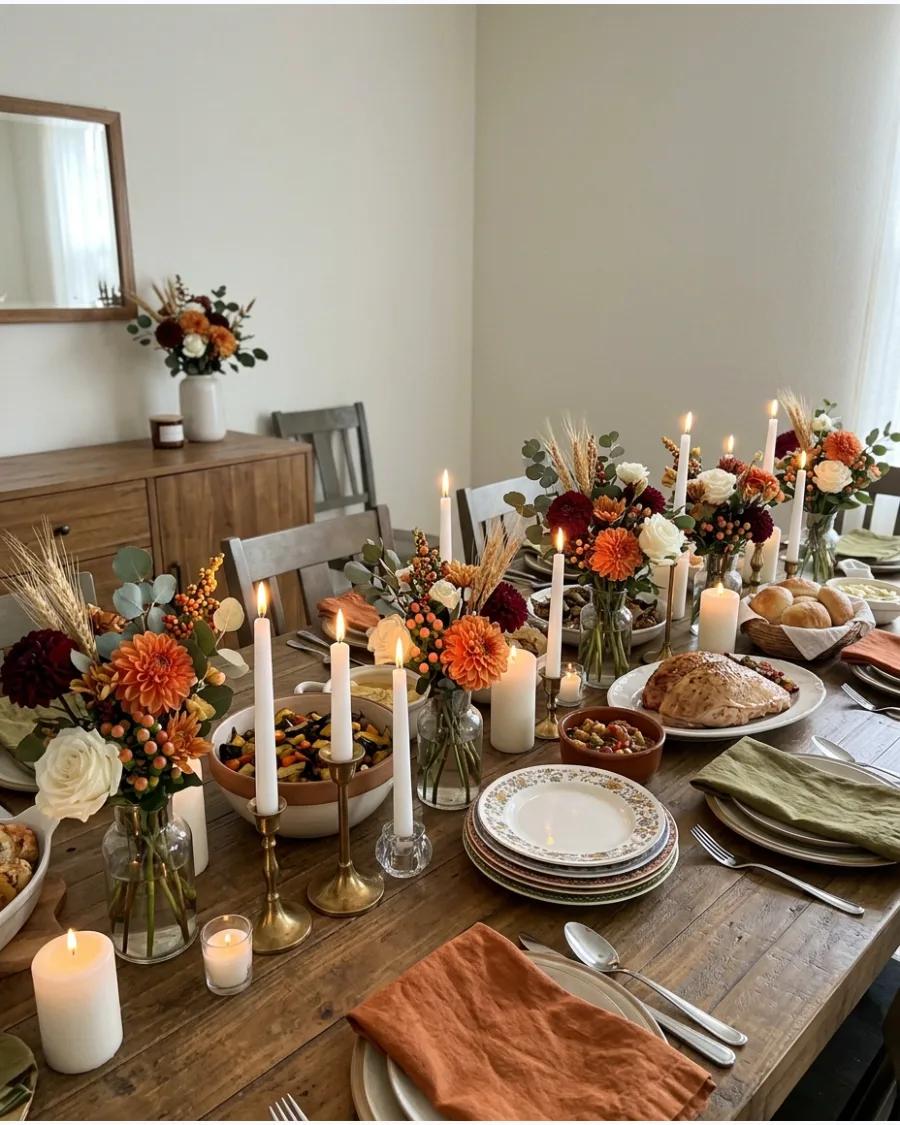 38. Floral Friendsgiving Tablescape