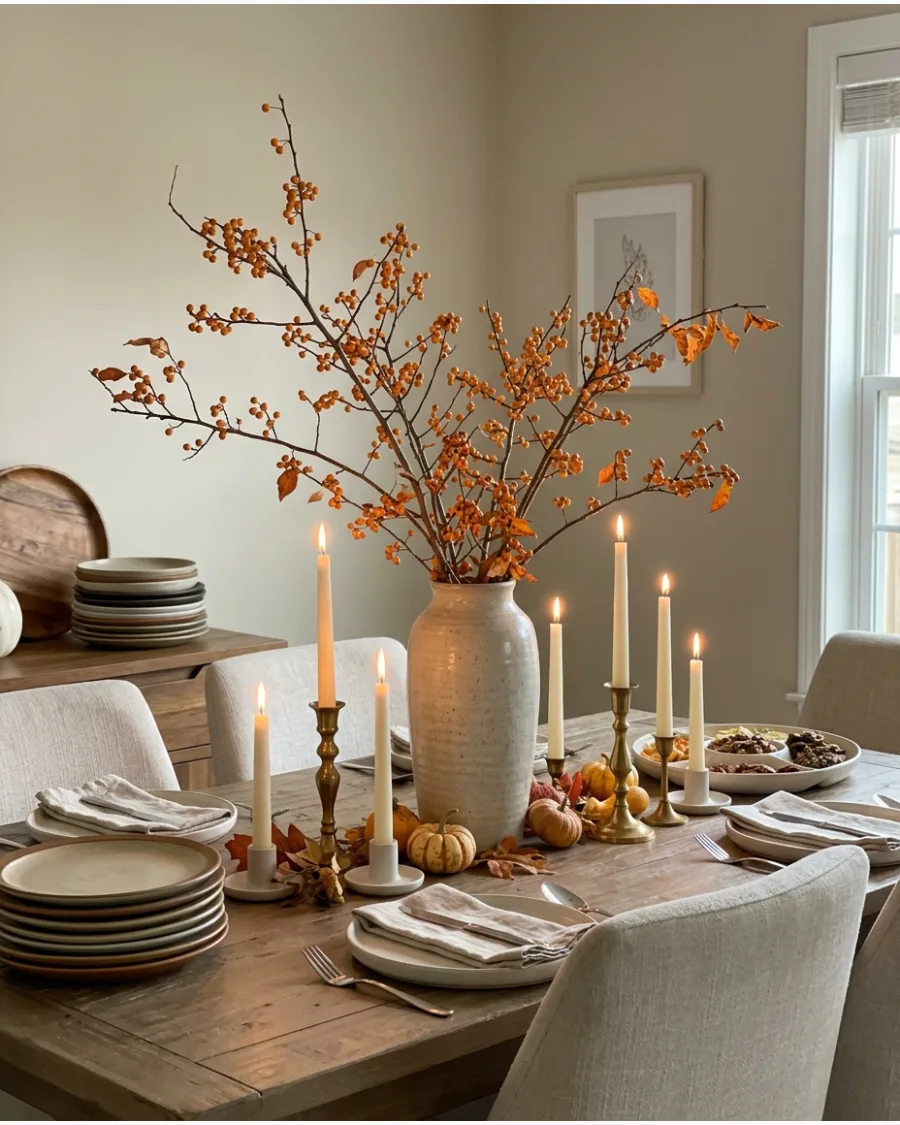 44. Branch Centerpiece Friendsgiving Table