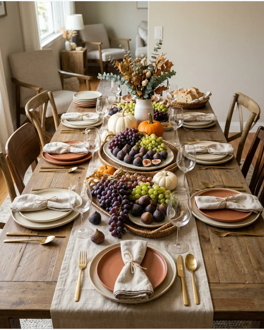 51. Fig and Grape Friendsgiving Tablescape