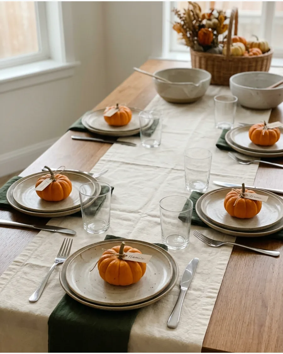 53. Mini Pumpkin Place Settings