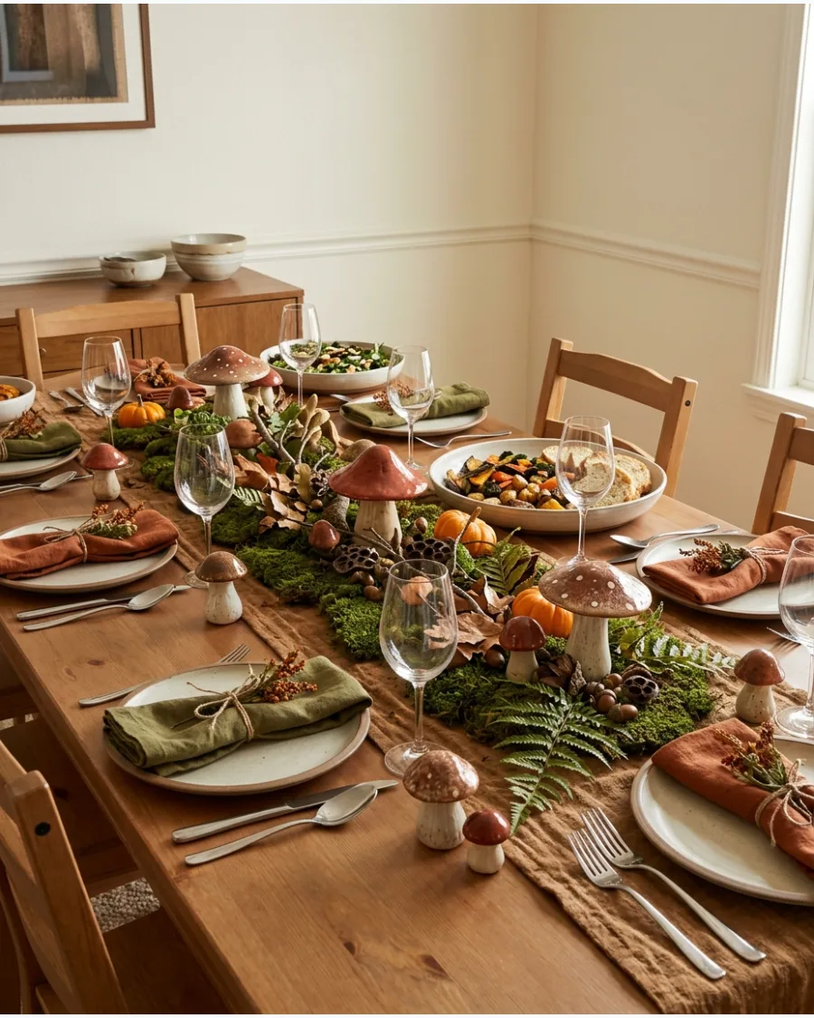 58. Mushroom Friendsgiving Decor