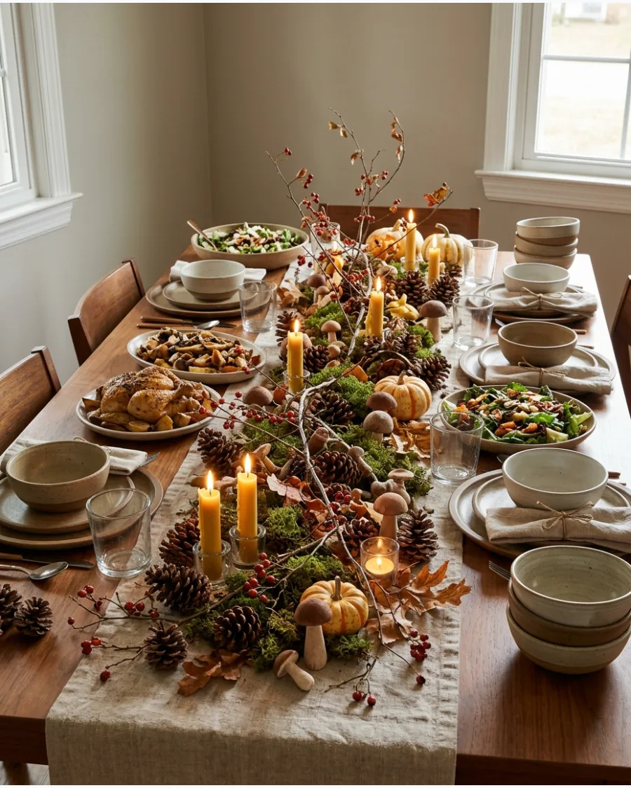 59. Woodland Friendsgiving Tablescape