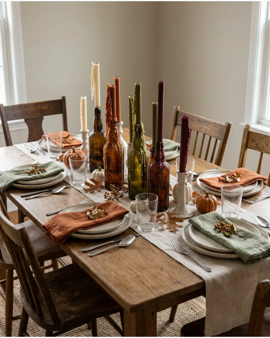 66. Drip Candle Friendsgiving Tablescape
