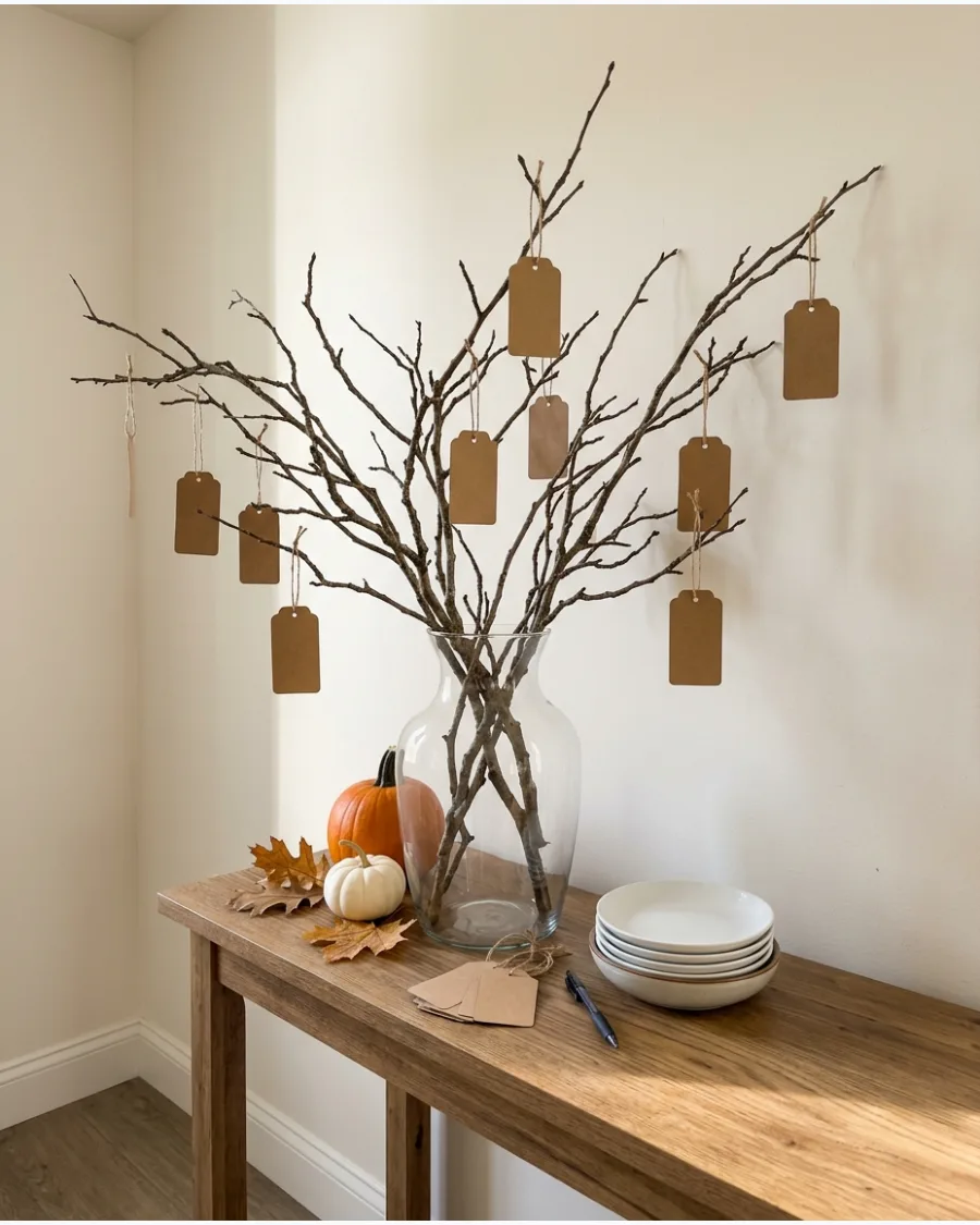 81. Thankful Tree Friendsgiving Decor
