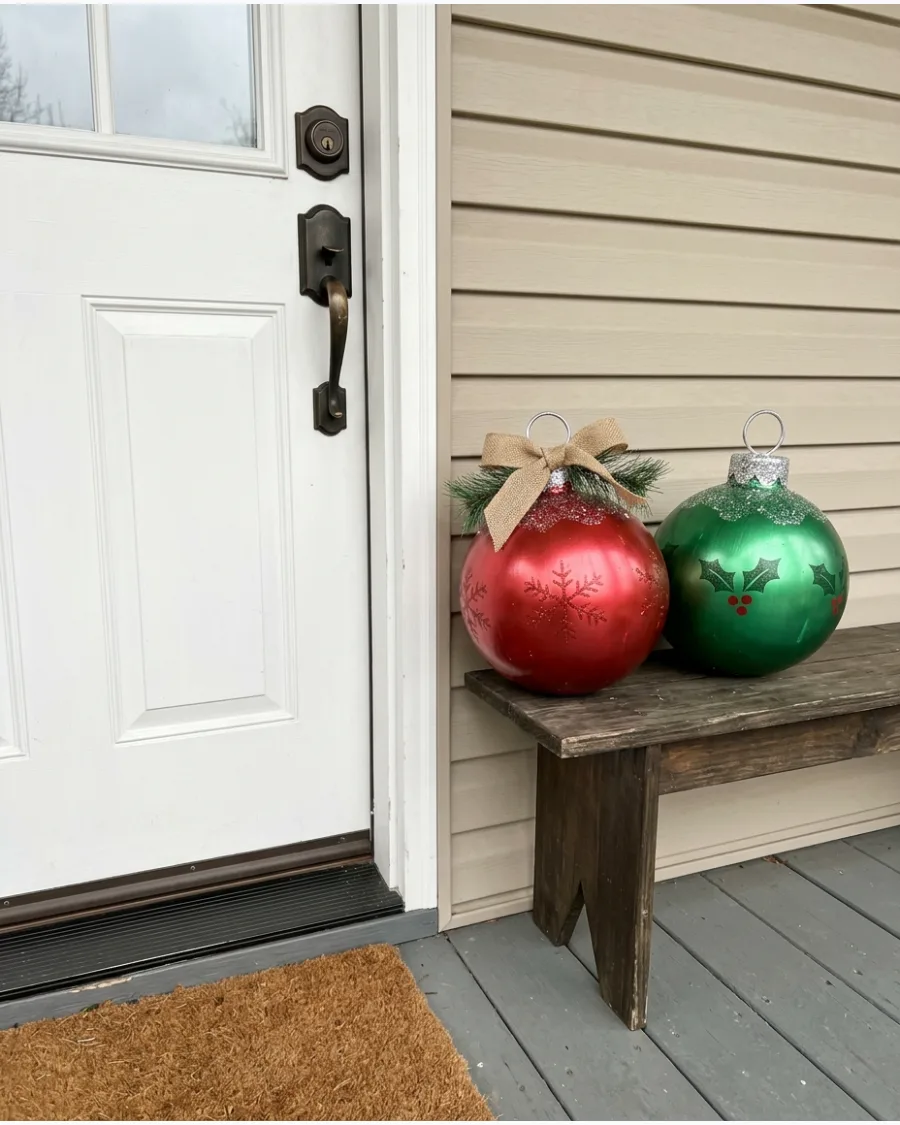 50. DIY Oversized Christmas Ornaments