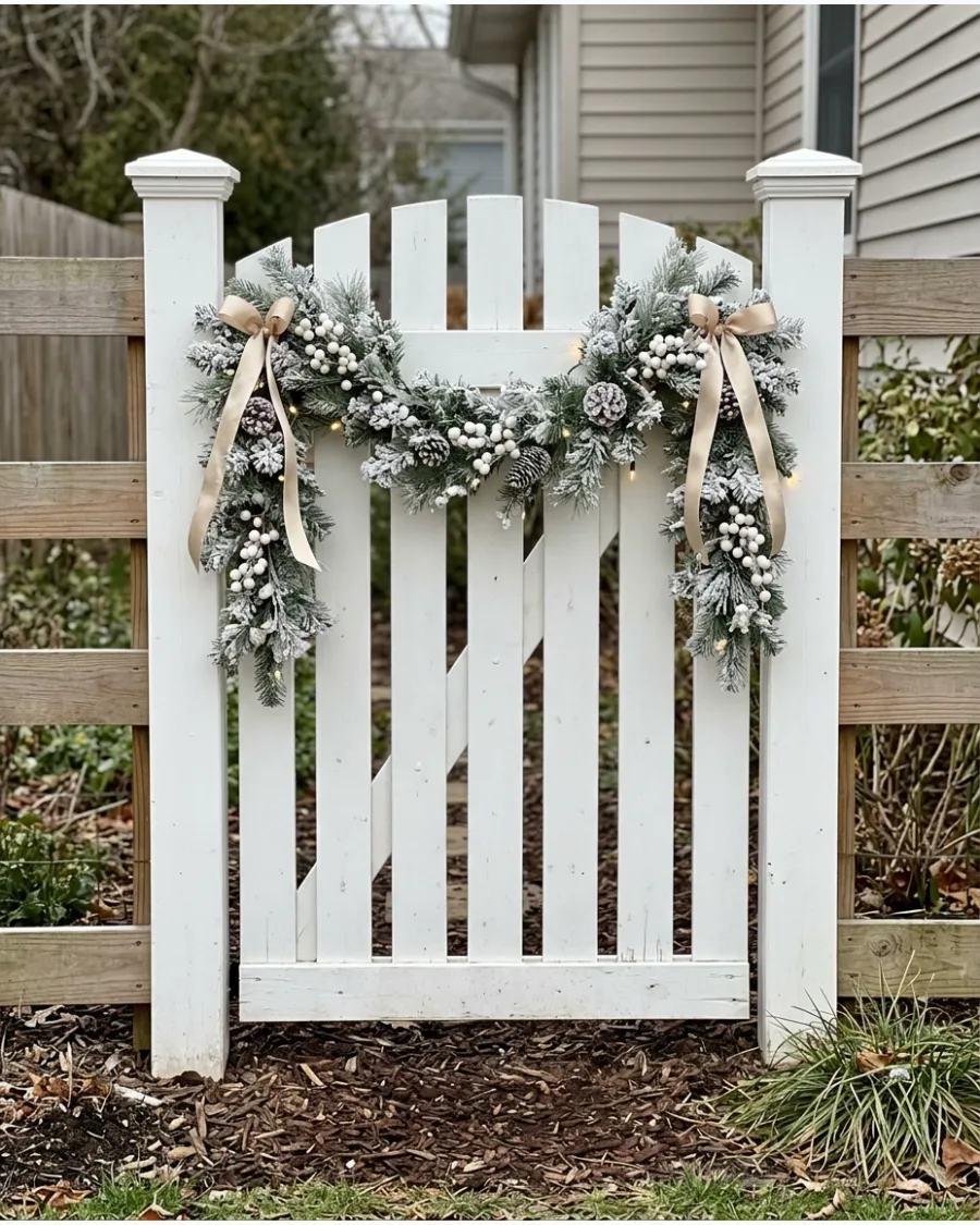 40. Snowy White Garden Gate