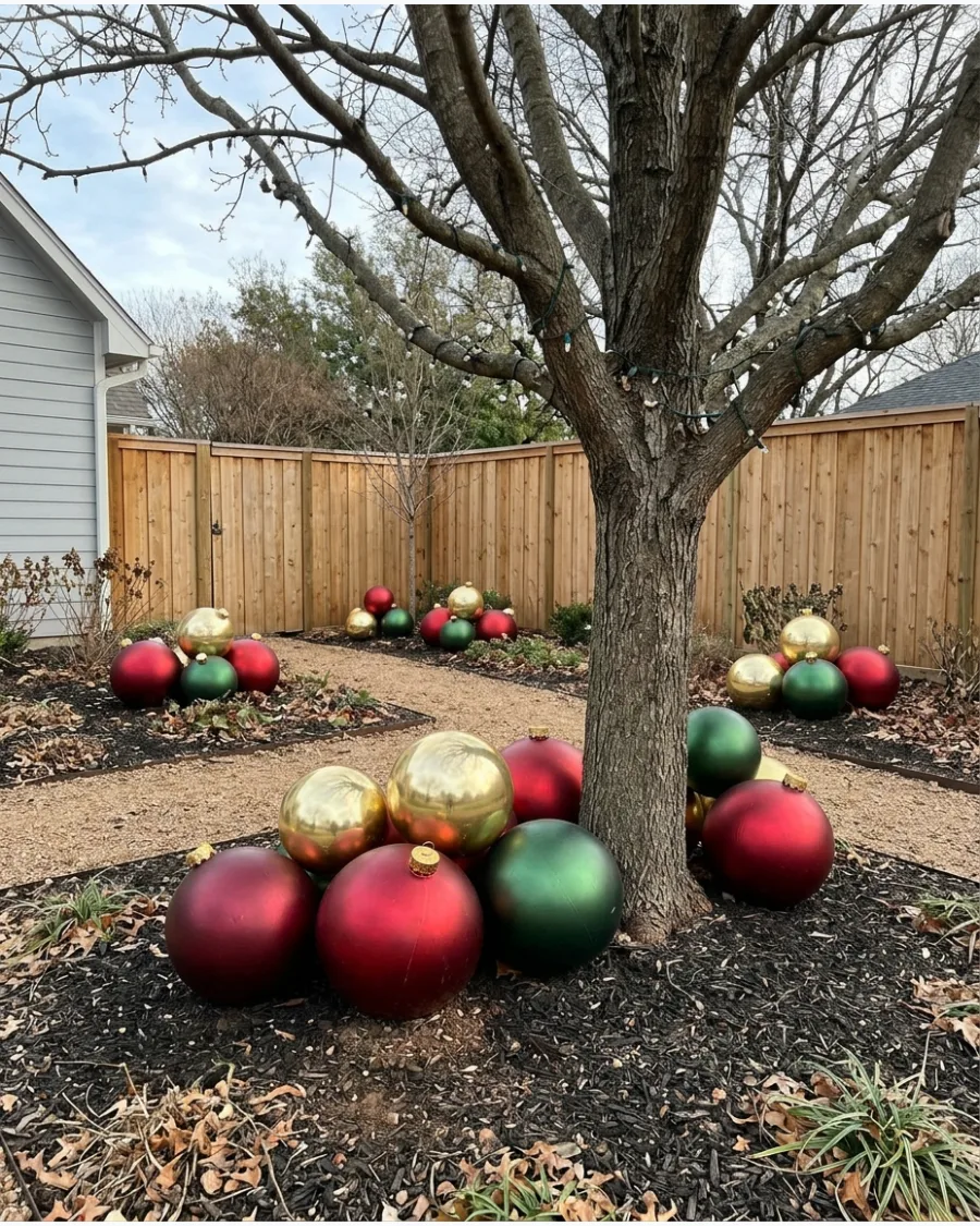53. Giant Christmas Bauble Garden