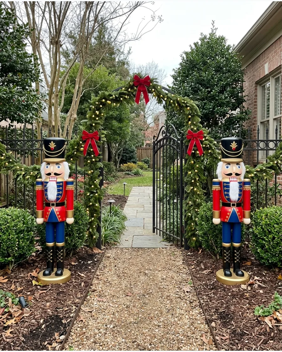 55. Outdoor Nutcracker Garden Entrance