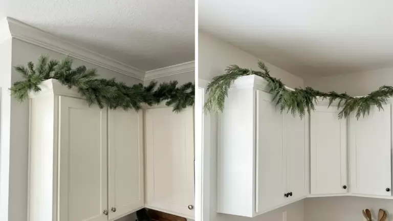 60 Christmas Garland Ideas Above Kitchen Cabinets