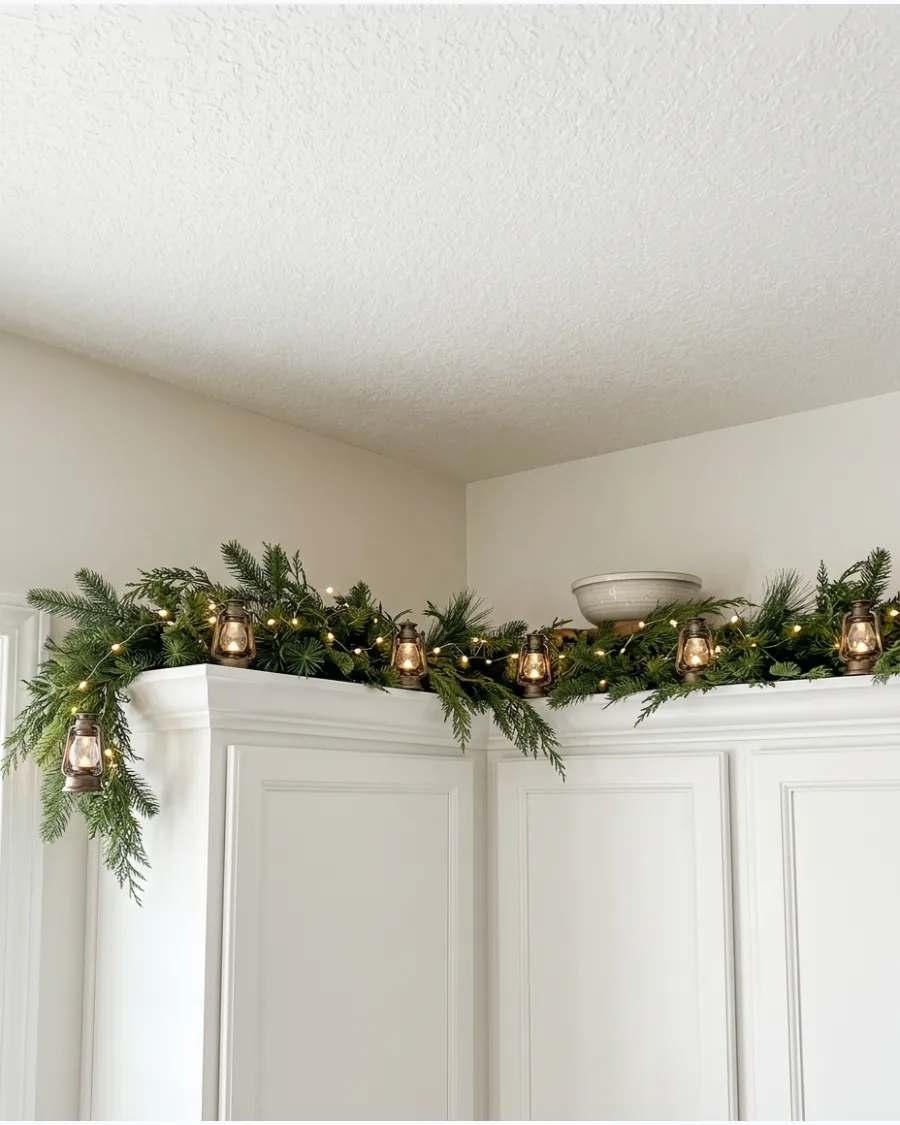 15. Garland With Mini Lantern Lights