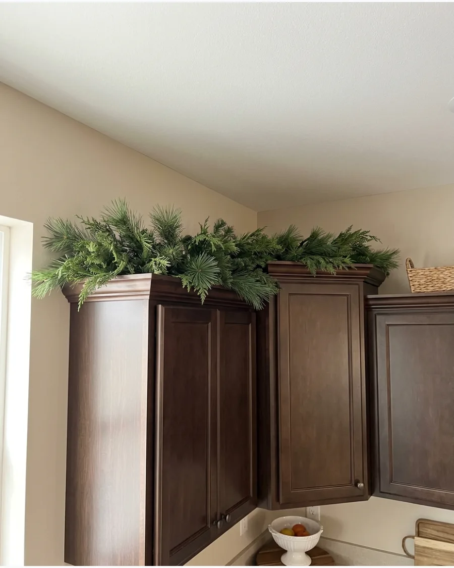 3. Mixed Pine and Cedar Cabinet Garland