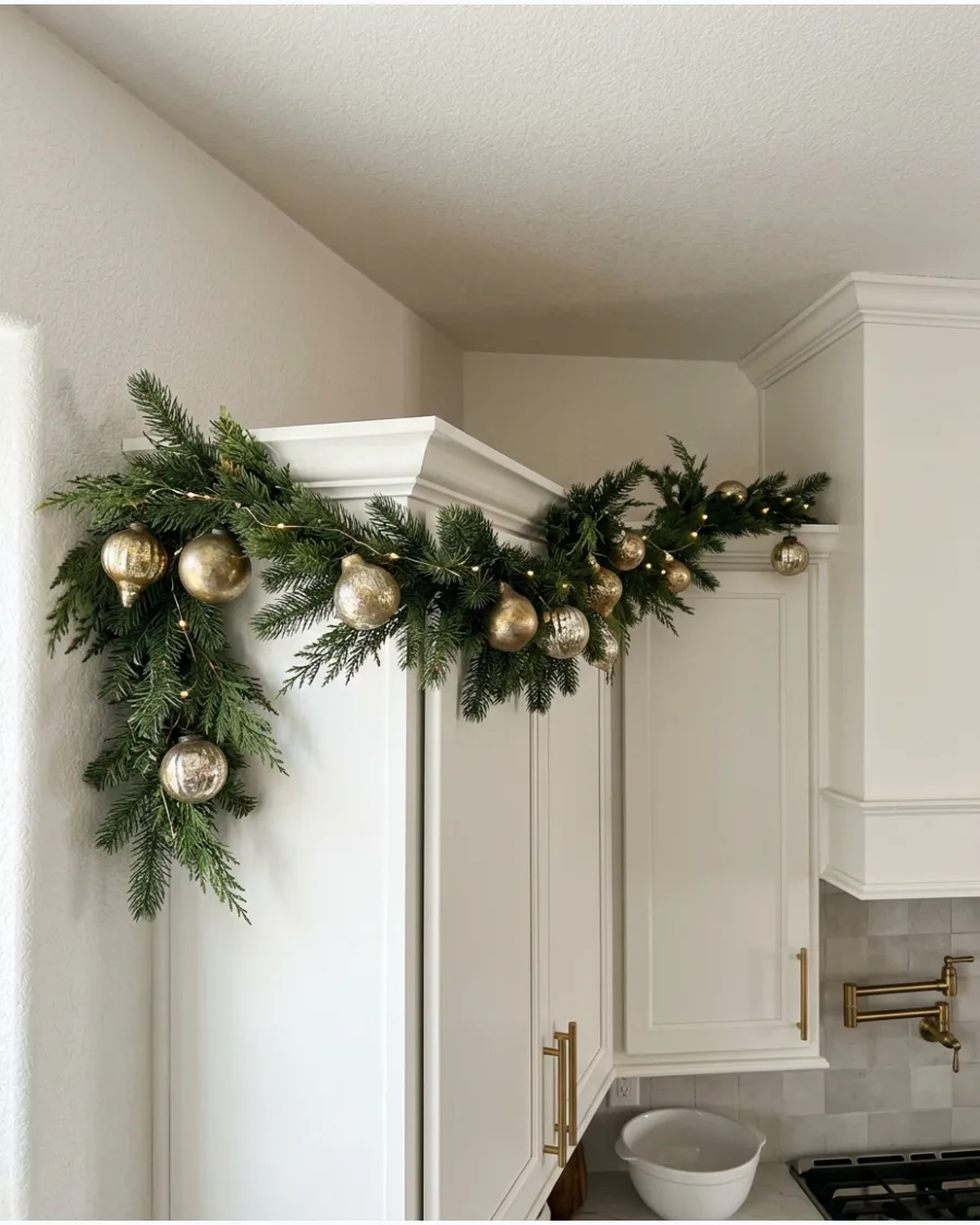 34. Gold Ornament Garland