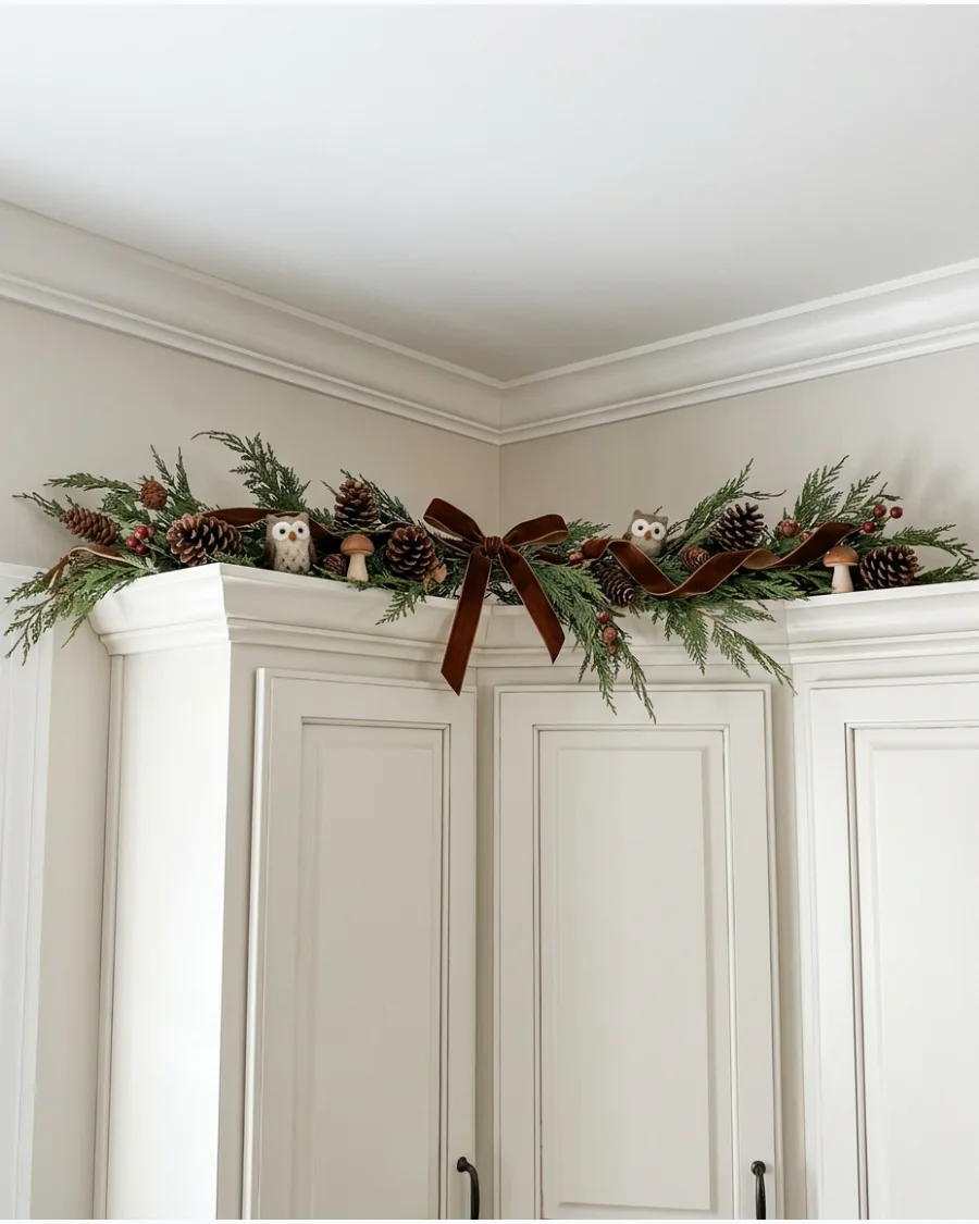 44. Rustic Woodland Cabinet Garland