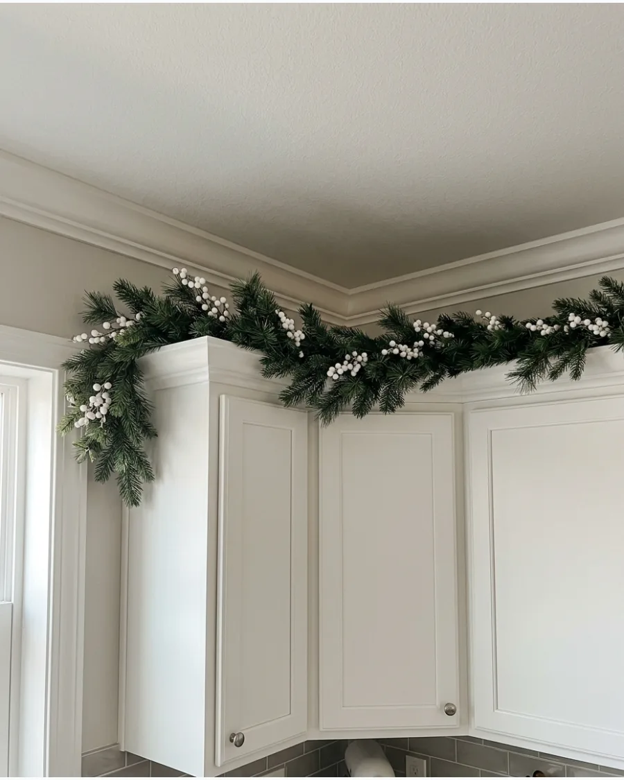 6. Garland With White Berry Accents