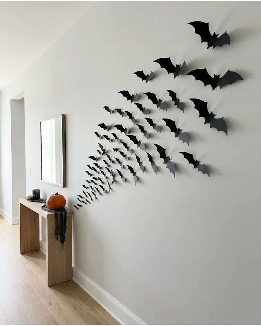 2. Small-to-Large Flying Bat Arrangement