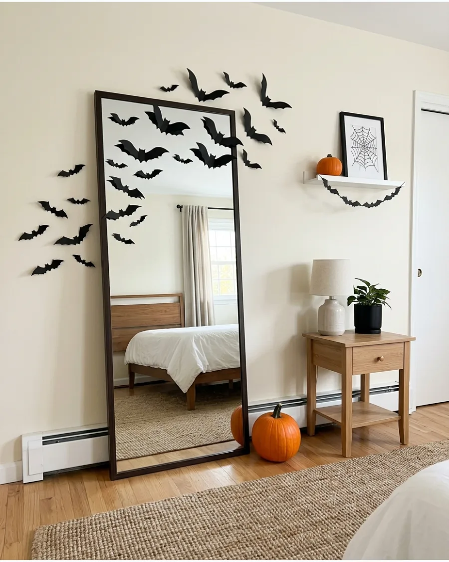 20. Bats Flying Across a Full-Length Mirror