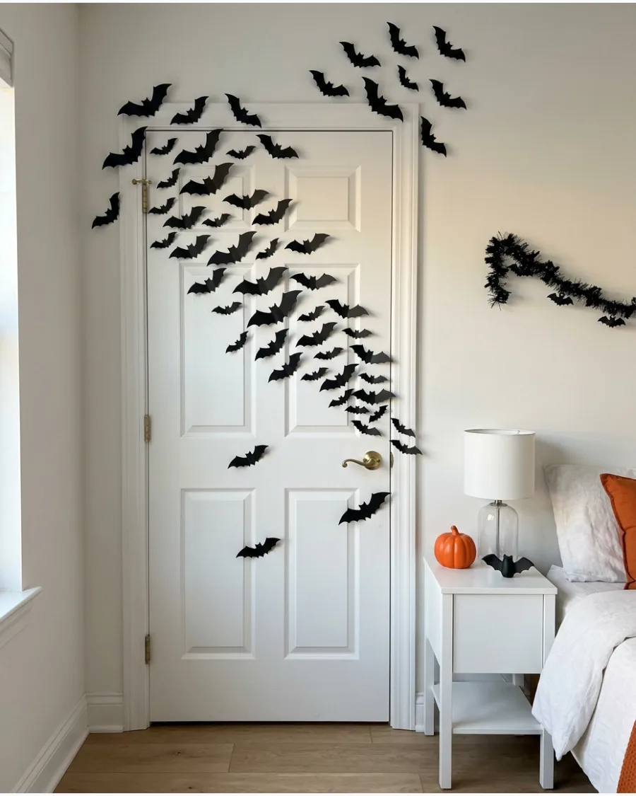 23. Bat-Covered Interior Door
