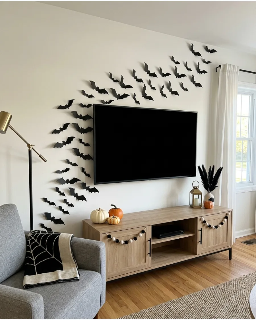 27. Bats Flying Behind the Television