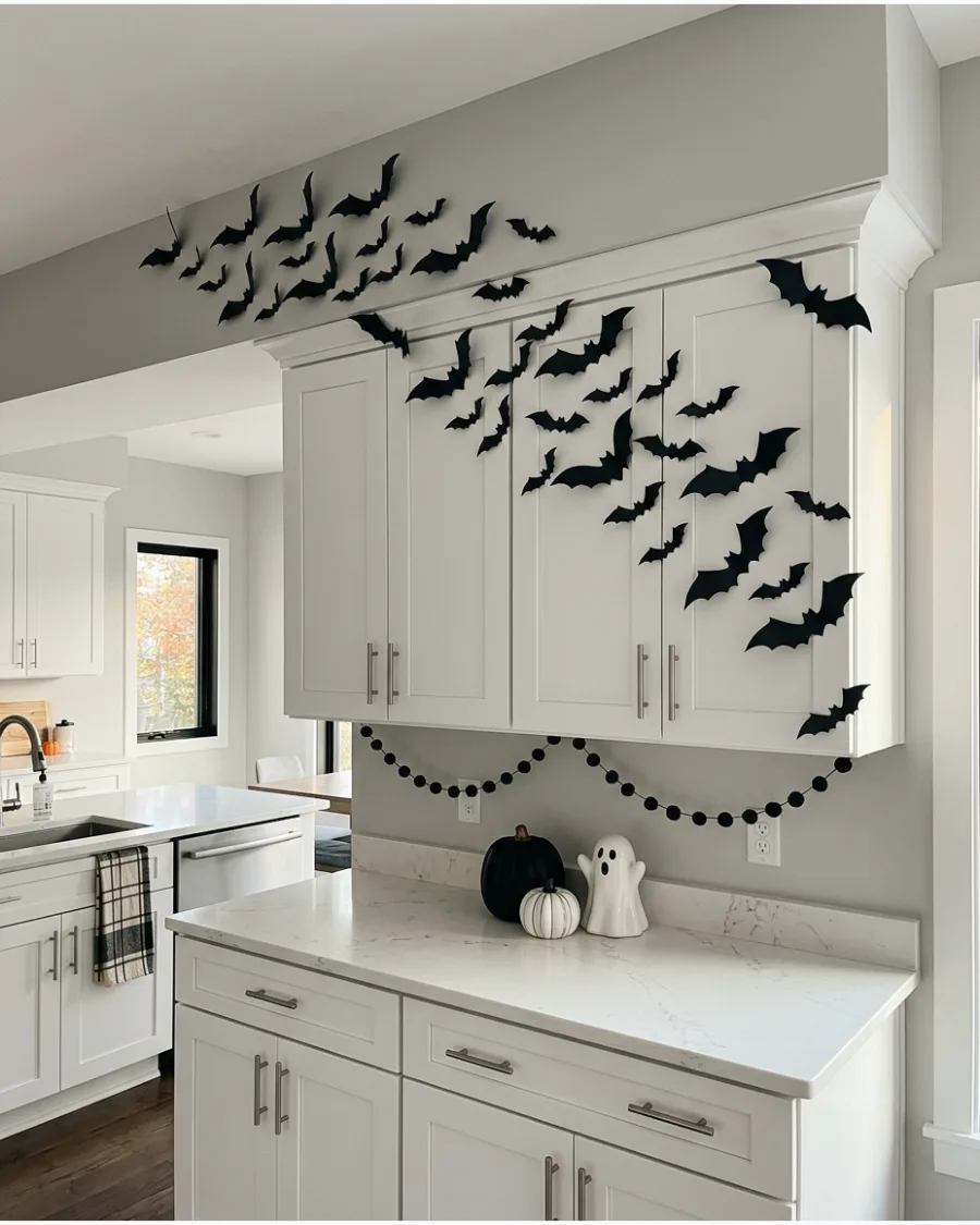 36. Bats Across Kitchen Cabinets