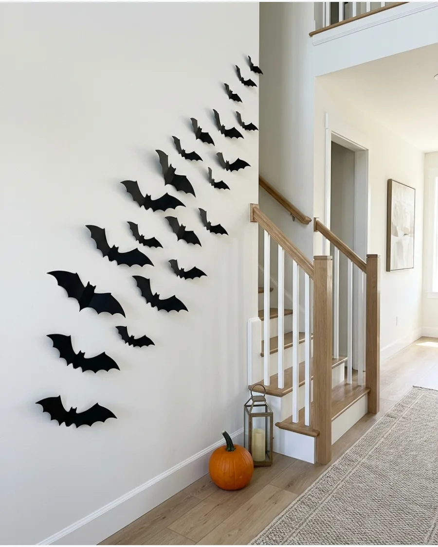38. Bats Along the Staircase Wall