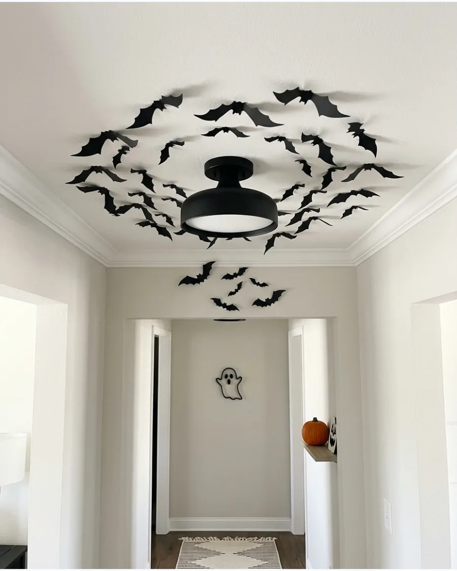 41. Bats Around a Hallway Light