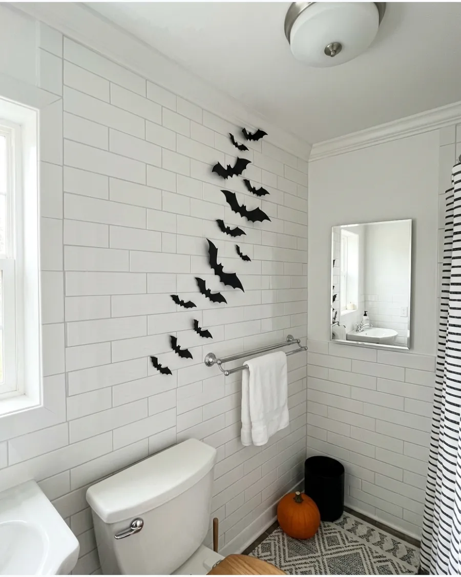 42. Small Bathroom Bat Wall