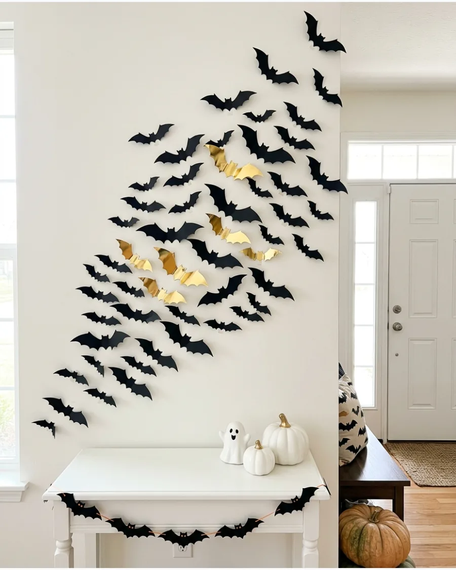46. Metallic Bat Wall