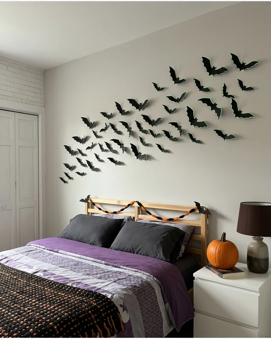 48. Glow-in-the-Dark Bat Wall