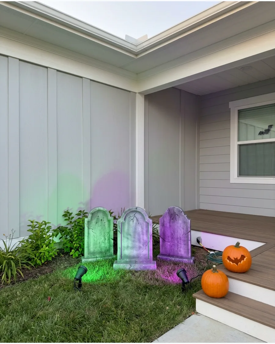 10. Purple and Green Graveyard Lights