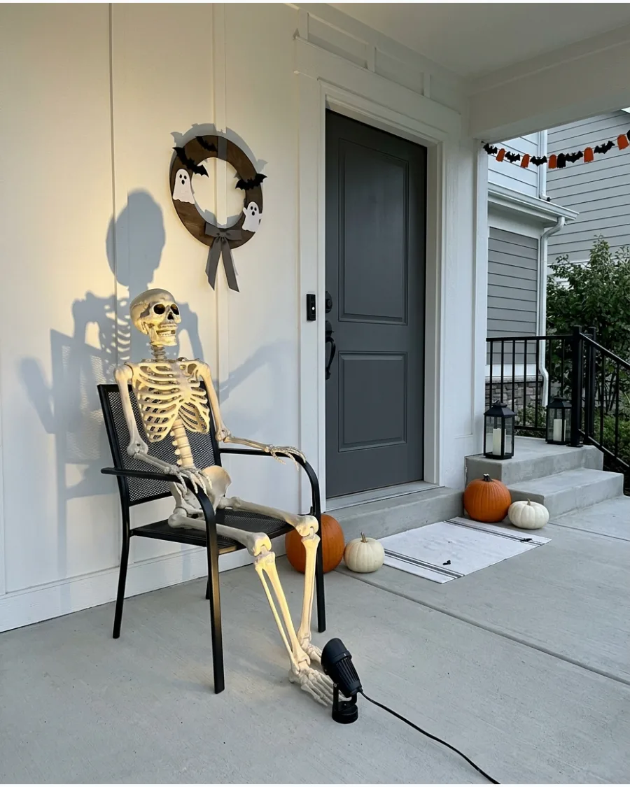 12. Glowing Skeleton Porch Scene