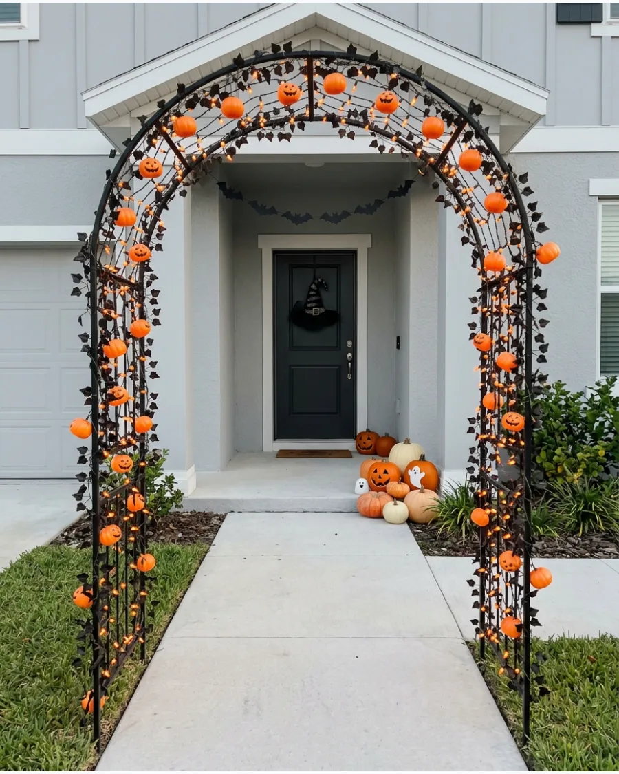 20. Glowing Pumpkin Arch