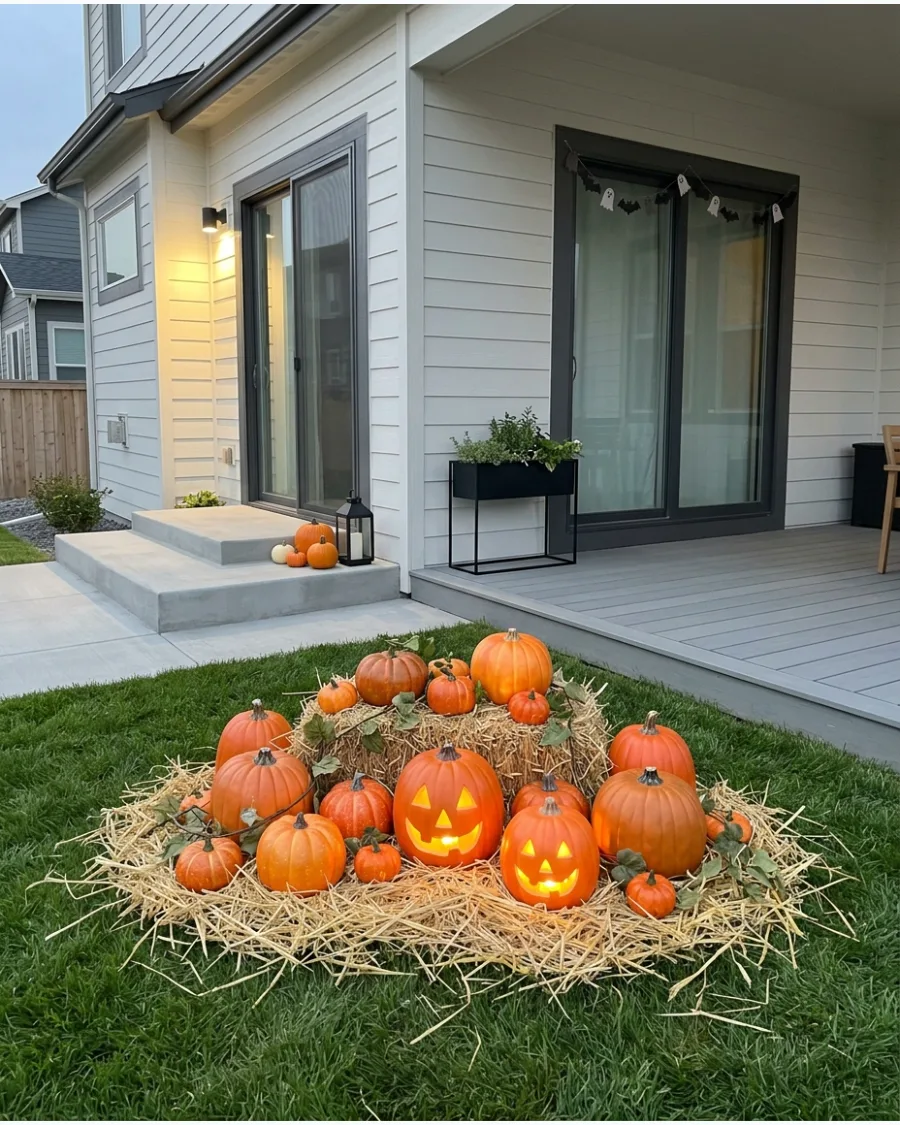 29. Glowing Pumpkin Patch Yard