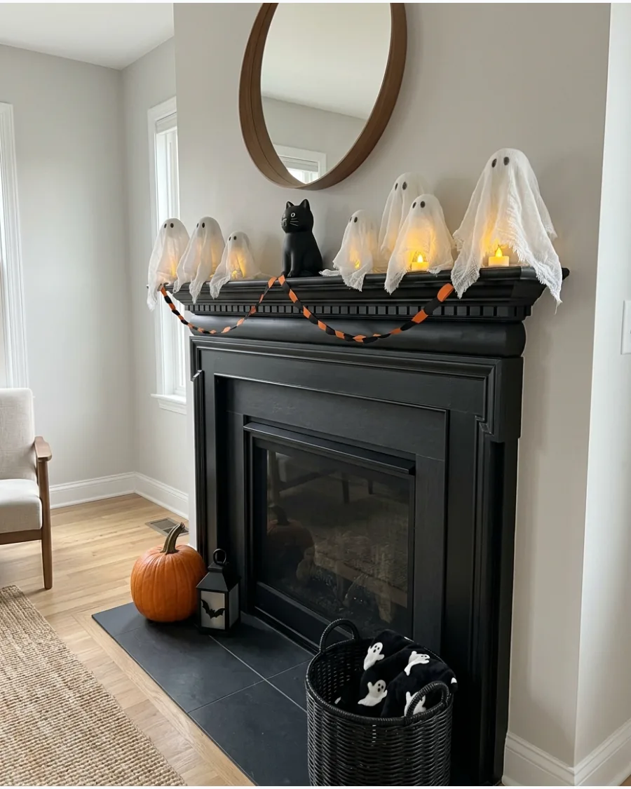34. Glowing Ghost Mantel