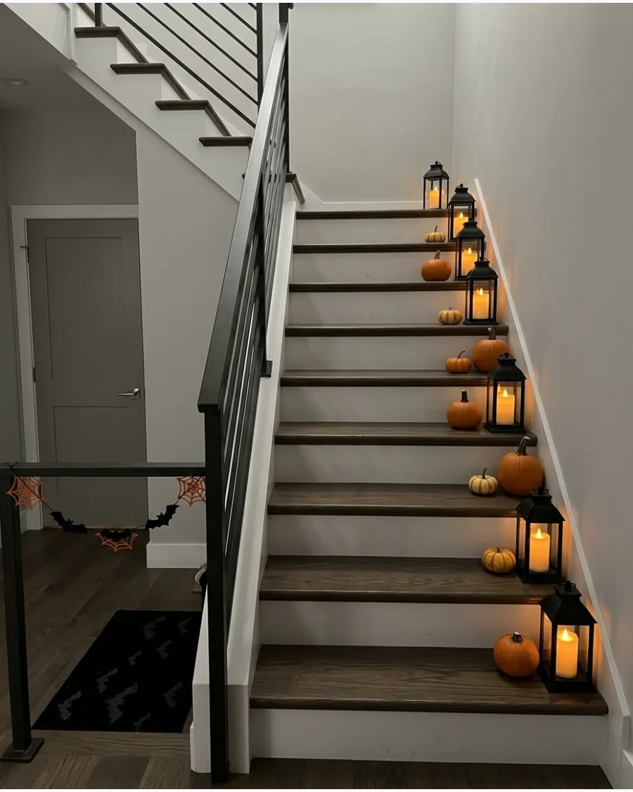 38. Glowing Staircase Lanterns