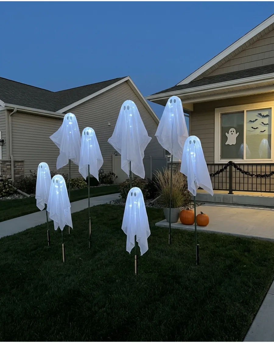 4. Lighted Ghost Yard Display