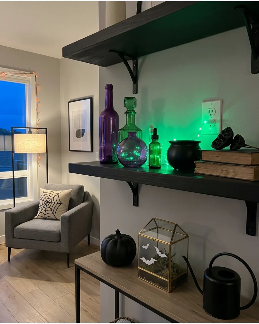 45. Illuminated Apothecary Shelf