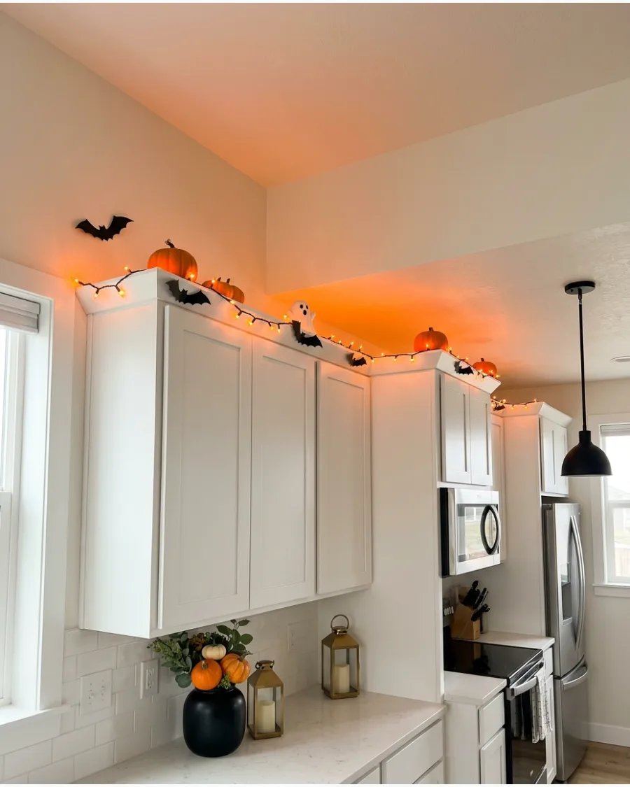 49. Orange Kitchen Cabinet Lights