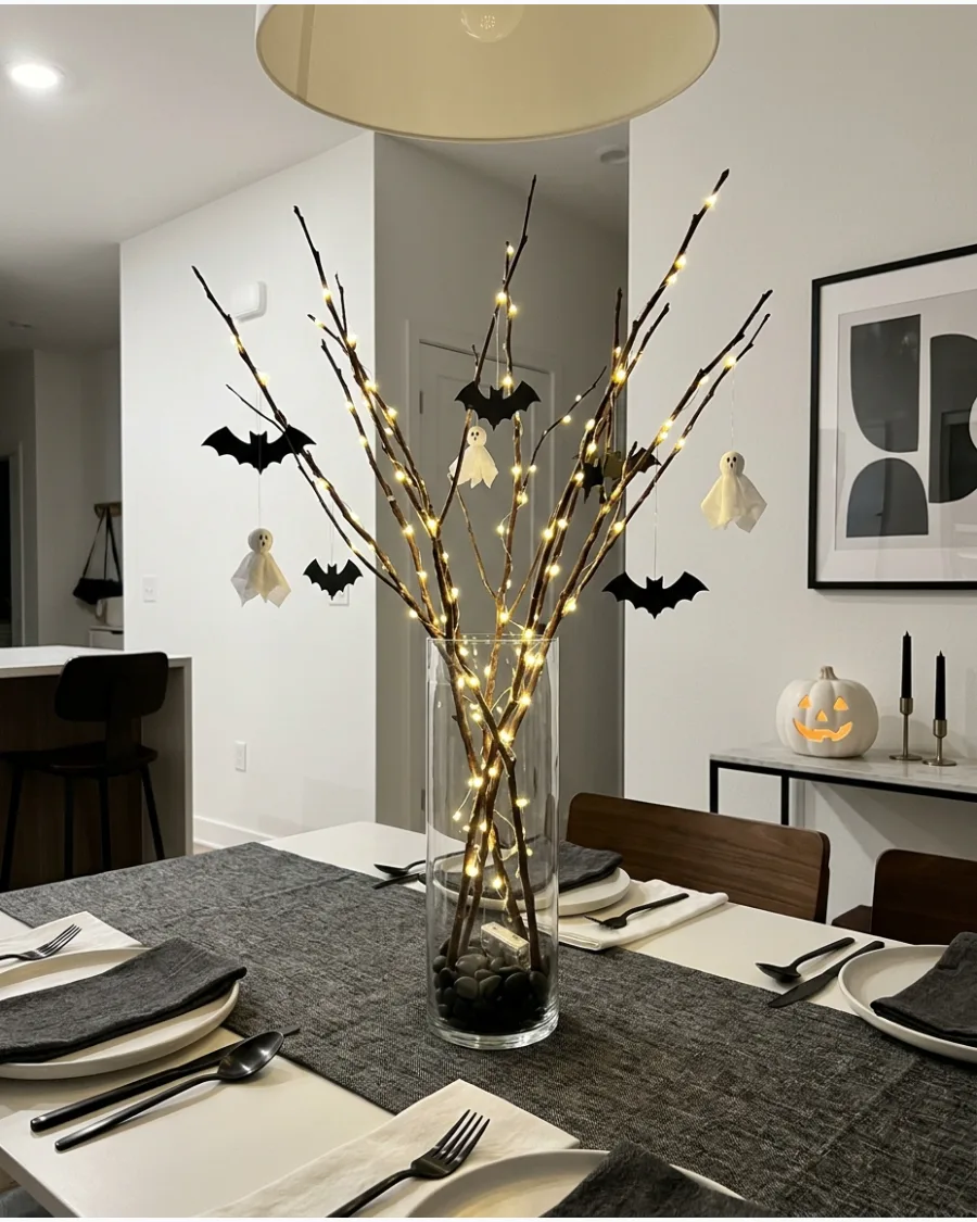 51. Glowing Dining-Table Branches