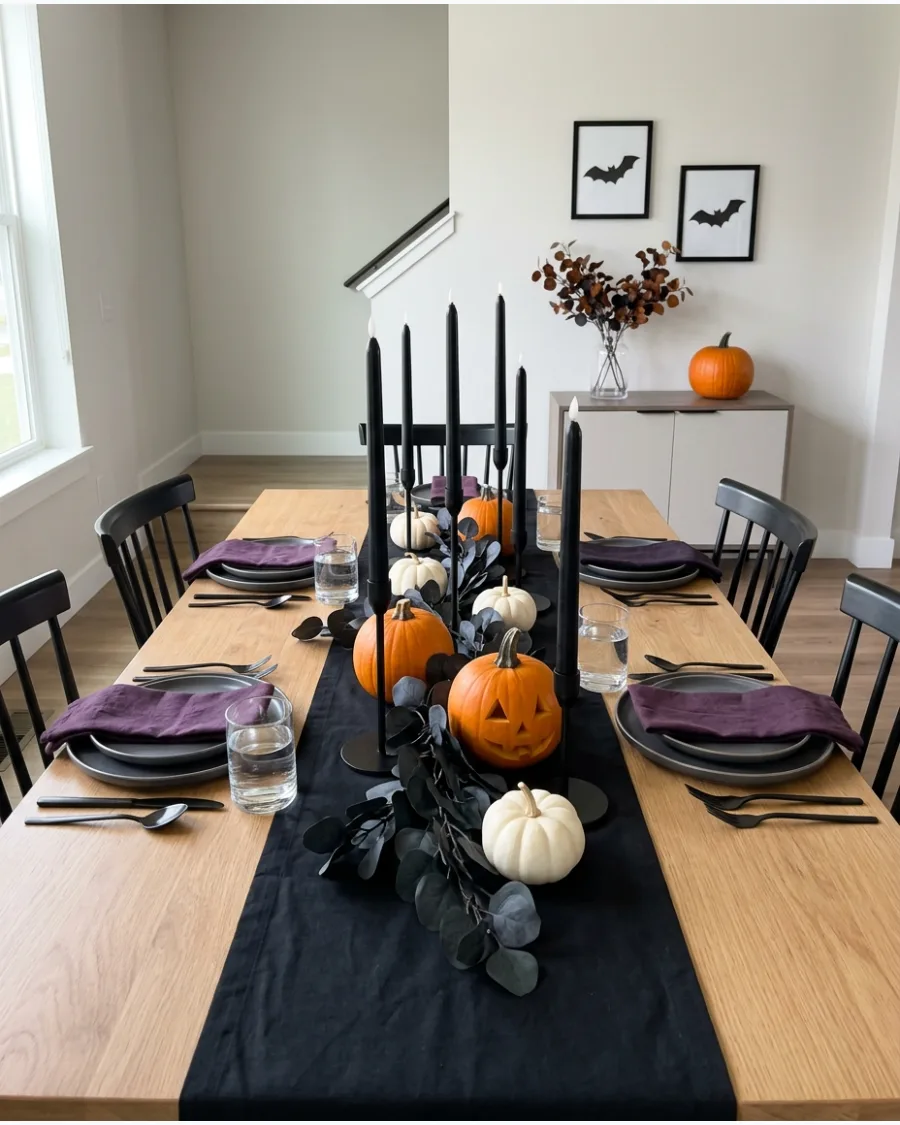 52. Black Candle Dining Display