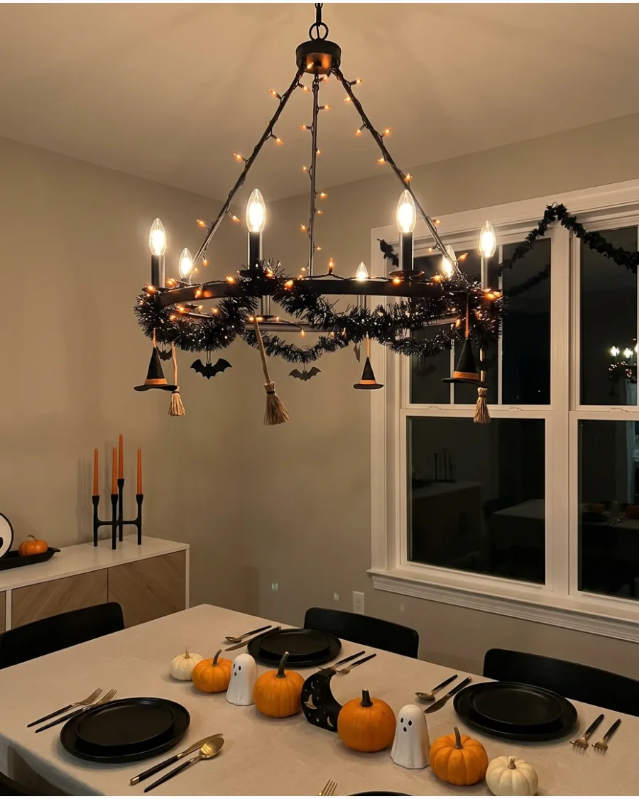 53. Halloween Chandelier Lights
