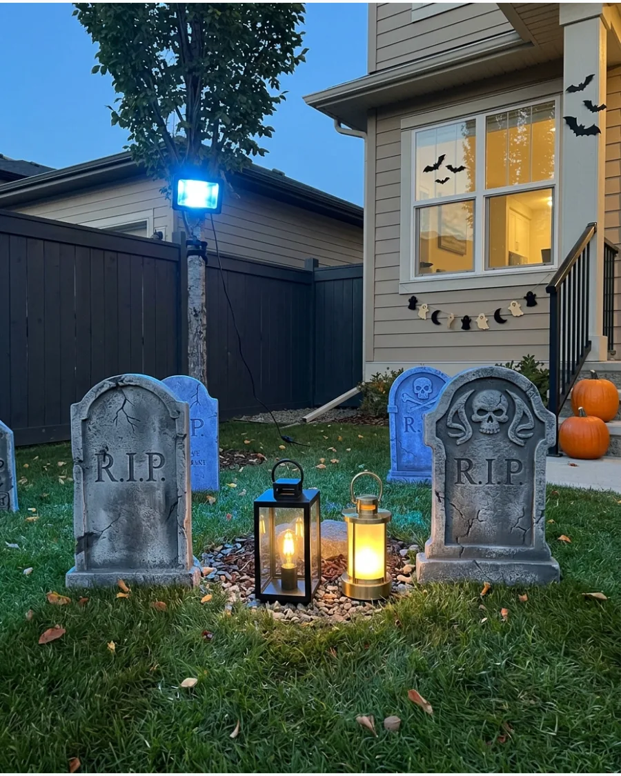 9. Blue Moonlit Graveyard