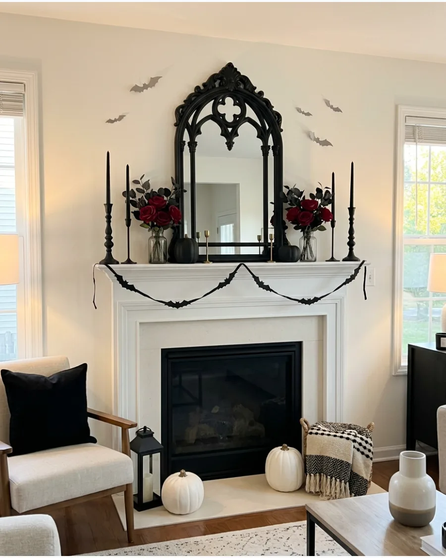 17. Gothic Mirror Mantel