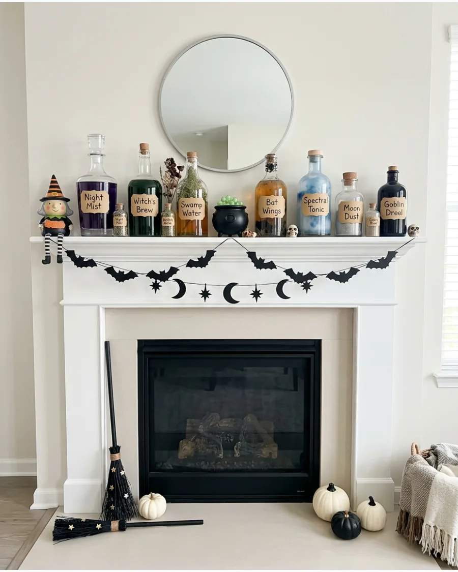26. Potion Bottle Mantel