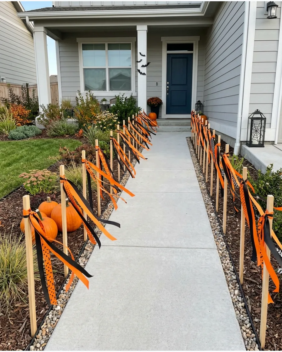 10. Orange-and-Black Ribbon Path