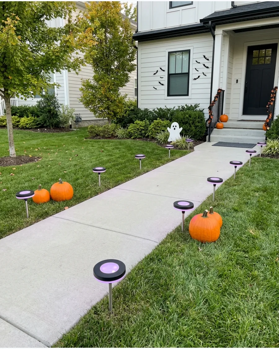 15. Color-Changing Pathway Lights