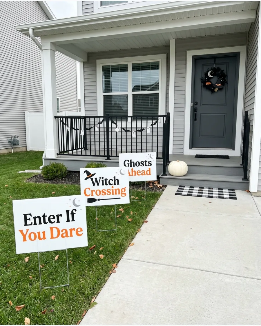 7. Halloween Yard-Sign Trail