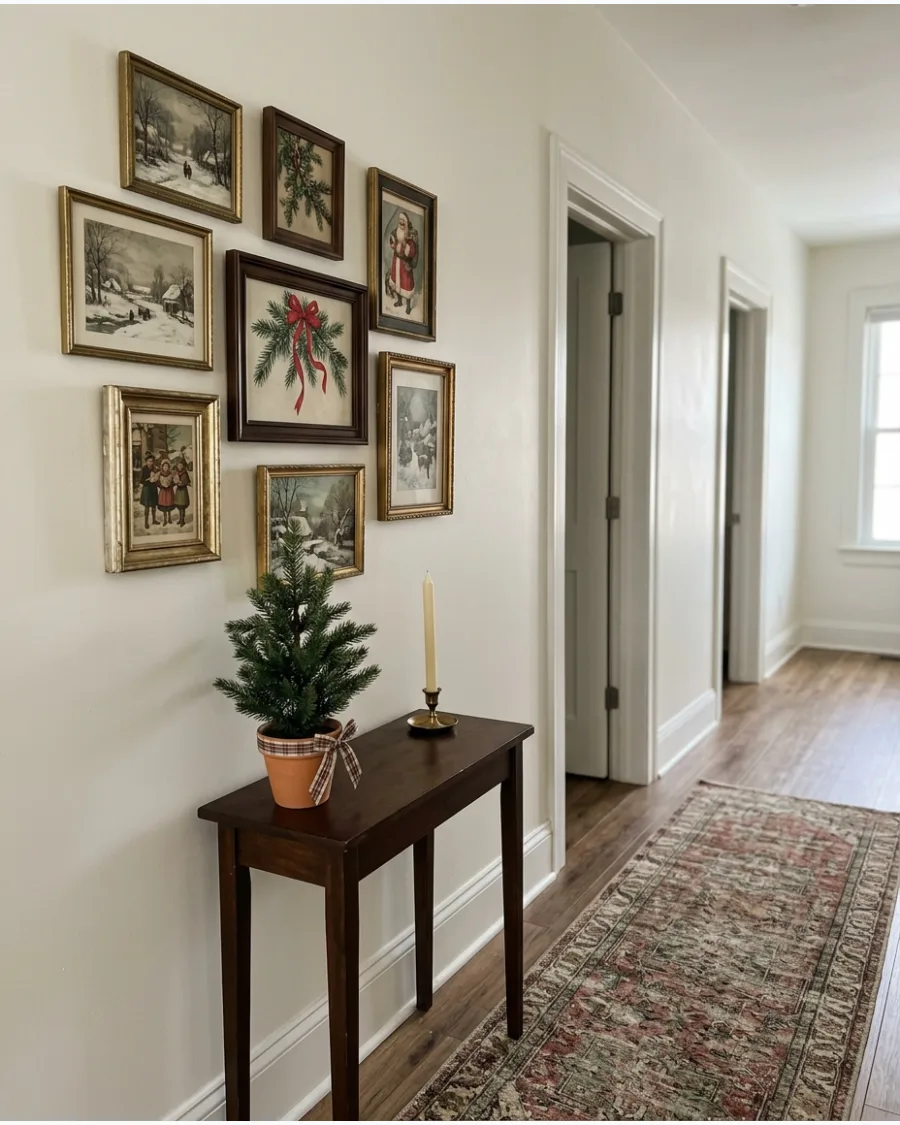 16. Vintage Christmas Art Display