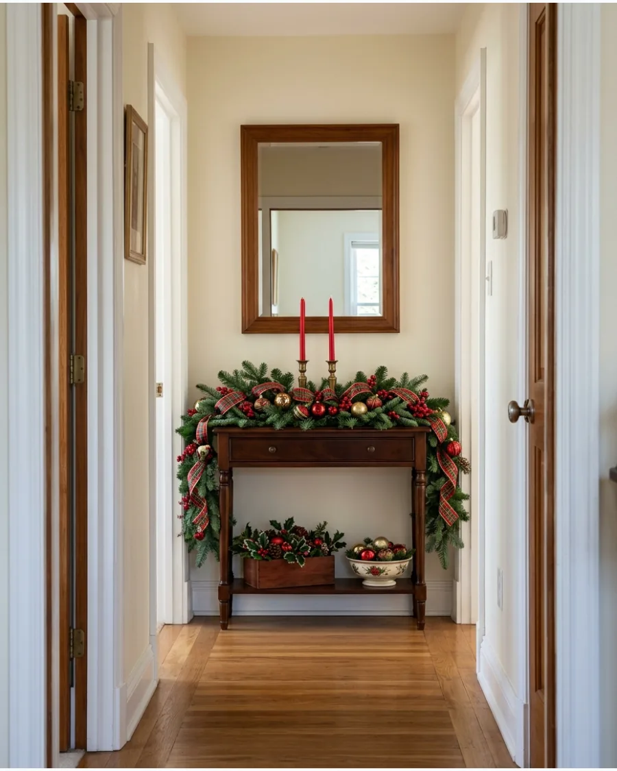 26. Red and Green Traditional Console