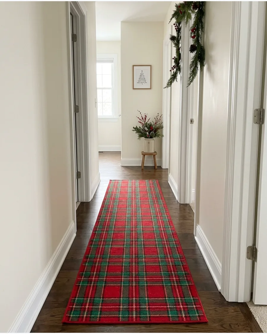 43. Narrow Christmas Runner Rug