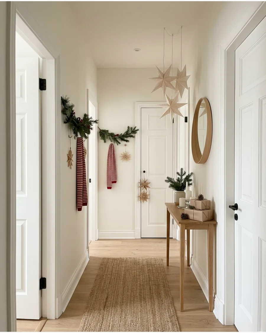 47. Scandinavian Christmas Hallway